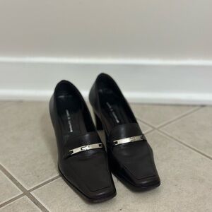 Croft & Barrow Black Loafers with Silver Accent